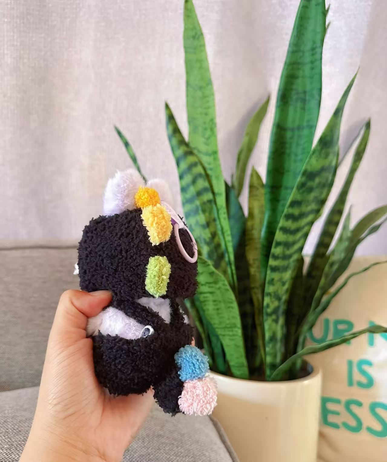 17cm Doll Clothes for labubu| 2-Piece Clothes for Dolls Outfit Dinosaur| Accessories for Cute Dolls Clothes, Pink Hat + Overalls