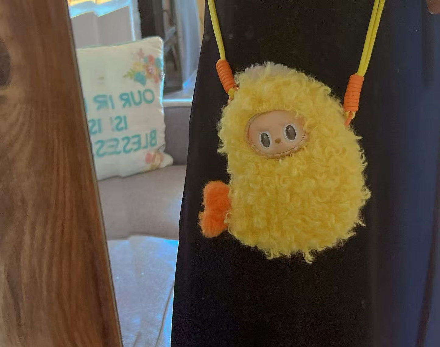 Free Shipping CuteFried Shrimp Tempura LBB Labu fit 17cm doll outfit Cross body Phone Straps Cell phone braided Phone Strap Phone holder