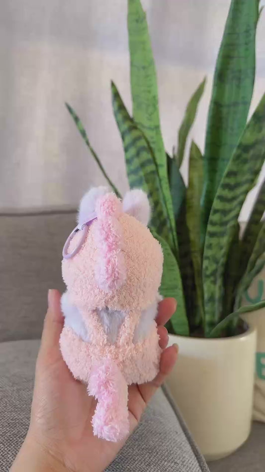 17cm Doll Clothes for labubu| 2-Piece Clothes for Dolls Outfit Dinosaur| Accessories for Cute Dolls Clothes, Pink Hat + Overalls